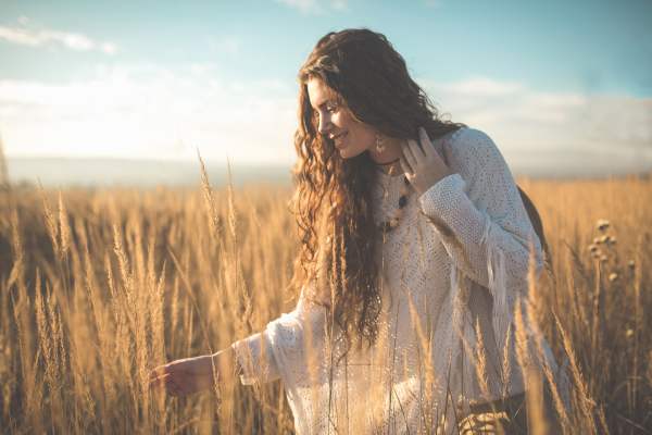 affirmation works a happy woman